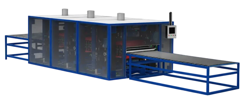 AUTOMATIC DOUBLE SIDE 6 SPINDLE SHEET POLISHING MACHINE (TI-AMPDS6-1500)
